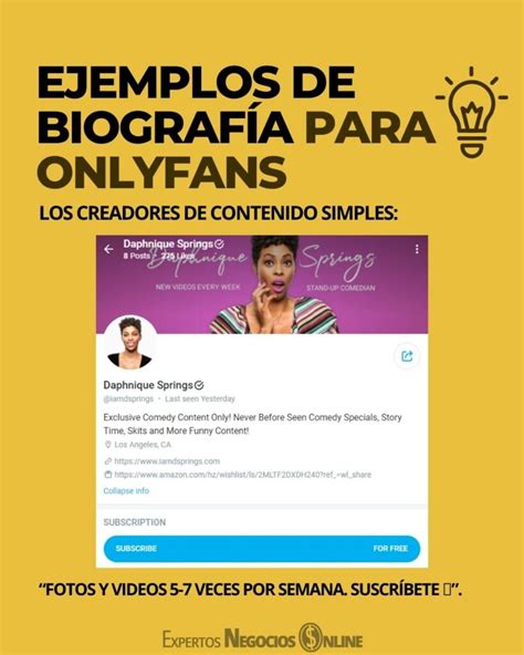 ejemplos de biografías para onlyfans|10 ideas para biografías de OnlyFans para conseguir más。